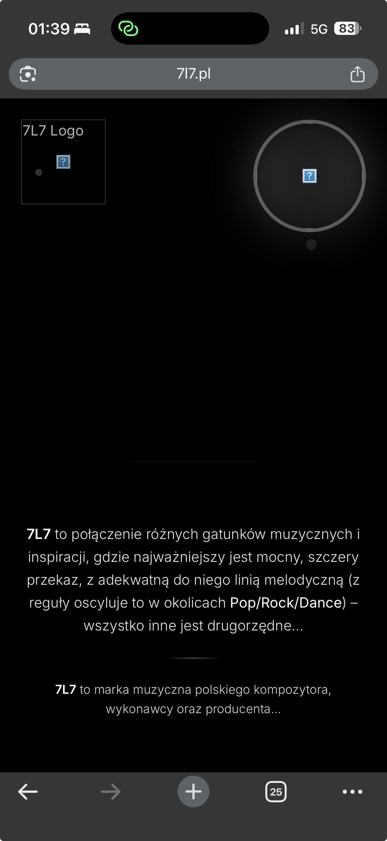 7L7 — polski kompozytor, wykonawca i producent muzyczny Pop Rock Dance, oficjalne zdjęcie artysty